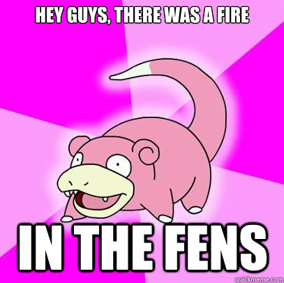 Hey guys, there was a fire in the fens  Slowpoke