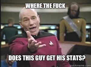 Where the fuck Does this guy get his stats?  Annoyed Picard