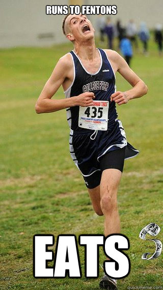 Runs to fentons eats  Freshman Cross Country Runner