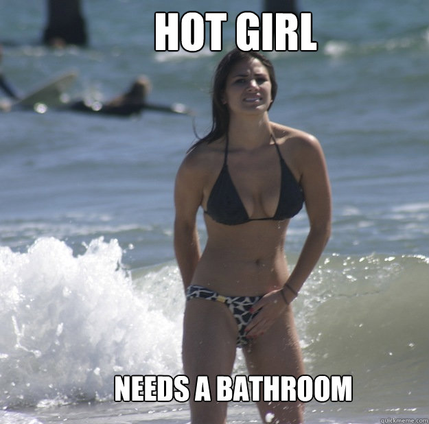Hot Girl needs a bathroom  