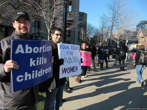   -    Scumbag ProLife Protestors