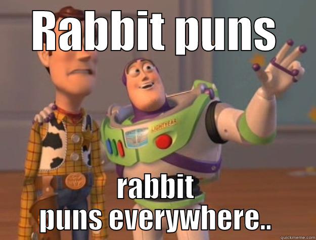 Rabbit puns - RABBIT PUNS RABBIT PUNS EVERYWHERE.. Toy Story