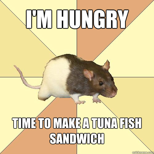 I'm hungry time to make a tuna fish sandwich  