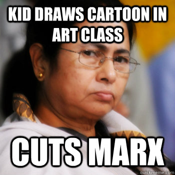 Kid draws cartoon in art class cuts marx  Dictator Mamta