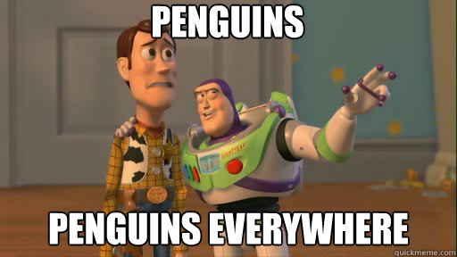 Penguins Penguins everywhere  Everywhere