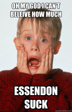 Oh my god i can't beleive how much essendon suck   