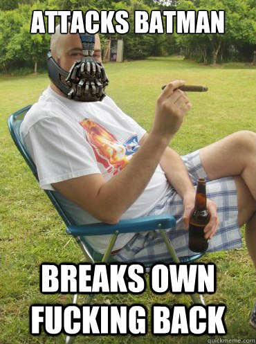 Attacks Batman breaks own fucking back  