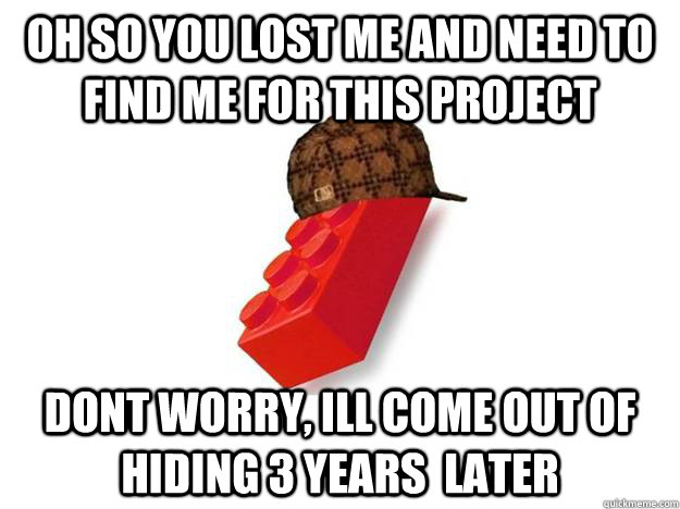 oh so you lost me and need to find me for this project dont worry, ill come out of hiding 3 years  later  
