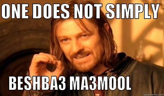 ONE DOES NOT SIMPLY  BESHBA3 MA3MOOL         Boromir