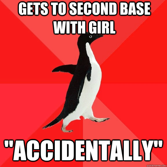 Gets to second base with girl 