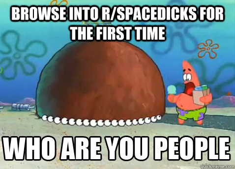 browse into r/spacedicks for the first time  - browse into r/spacedicks for the first time   Who Are You People Patrick Star