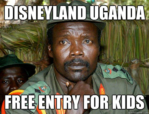disneyland uganda free entry for kids  Kony