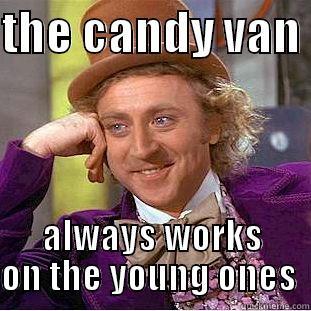 THE CANDY VAN  ALWAYS WORKS ON THE YOUNG ONES  Creepy Wonka