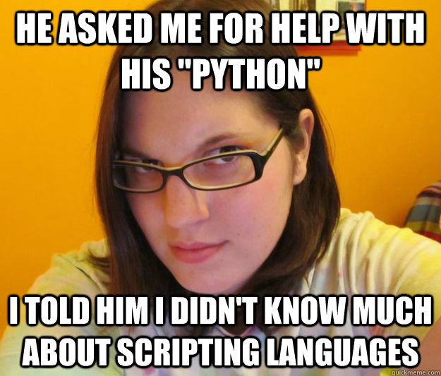 he asked me for help with his 