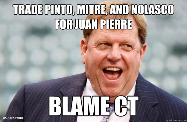 Trade Pinto, Mitre, and Nolasco for Juan Pierre Blame CT  