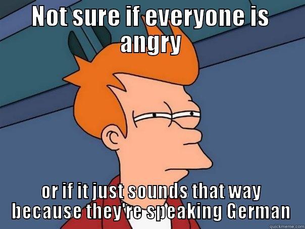 NOT SURE IF EVERYONE IS ANGRY OR IF IT JUST SOUNDS THAT WAY BECAUSE THEY'RE SPEAKING GERMAN Futurama Fry