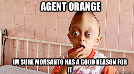Agent orange im sure Monsanto has a good reason for it - Agent orange im sure Monsanto has a good reason for it  The truth aint pretty