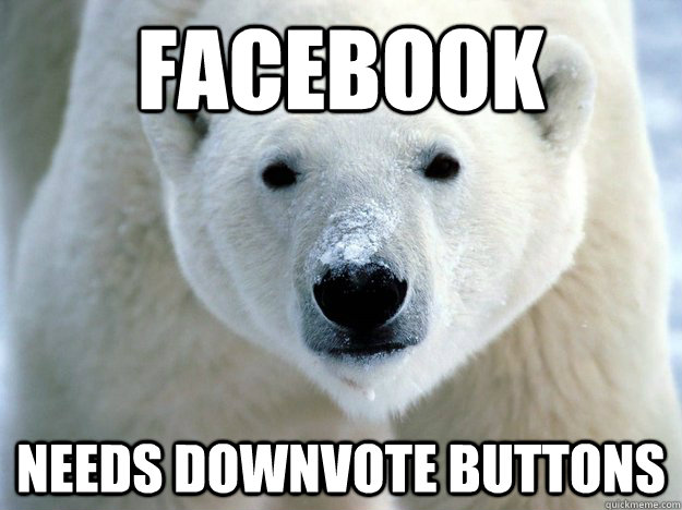 Facebook Needs downvote buttons  