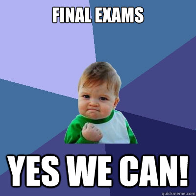 FINAL EXAms Yes we can! - FINAL EXAms Yes we can!  Success Kid