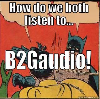 B2Gaudio rocks - HOW DO WE BOTH LISTEN TO... B2GAUDIO! Slappin Batman