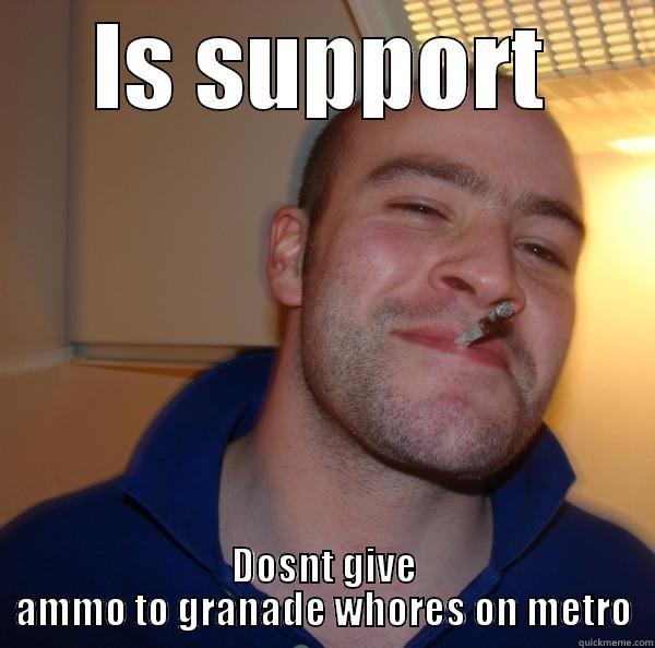 IS SUPPORT DOSNT GIVE AMMO TO GRANADE WHORES ON METRO Good Guy Greg 