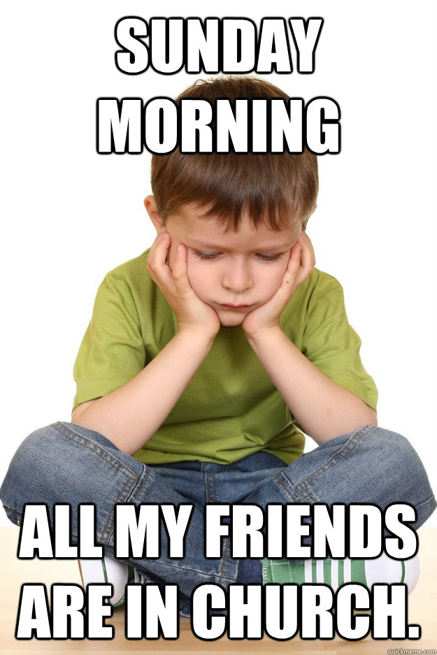 Sunday Morning all my friends are in church.  First grade problems