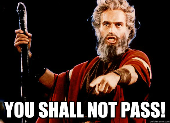  You shall not pass! -  You shall not pass!  The Original Gandalf