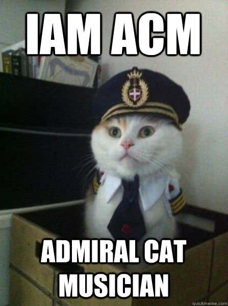 IAM ACM ADMIRAL CAT MUSICIAN  Captain kitteh