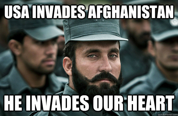 USA invades afghanistan he invades our heart  Incredibly Photogenic Afghan Officer