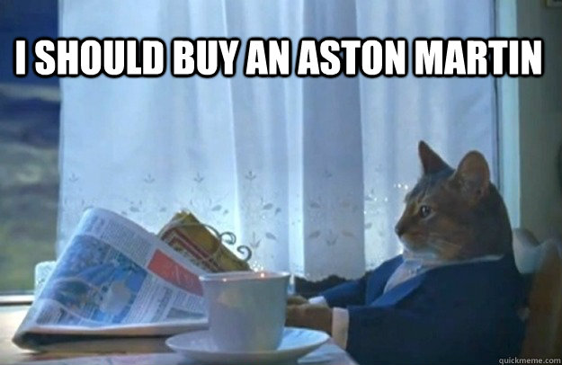 I Should buy an aston martin - I Should buy an aston martin  Sophisticated Cat