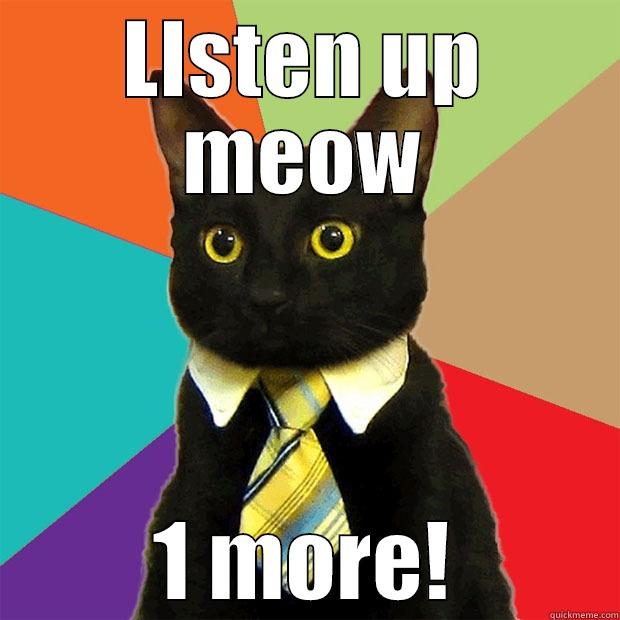 Listen up meow - LISTEN UP MEOW 1 MORE! Business Cat