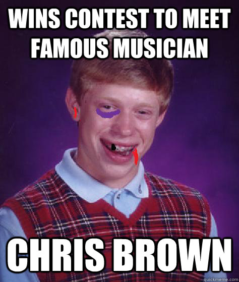 wins contest to meet famous musician chris brown - wins contest to meet famous musician chris brown  Misc