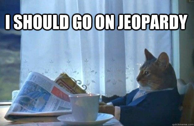 I Should go on Jeopardy  Sophisticated Cat