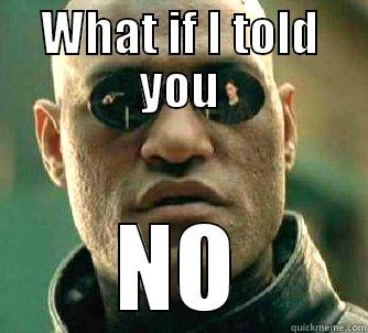 WHAT IF I TOLD YOU NO Matrix Morpheus
