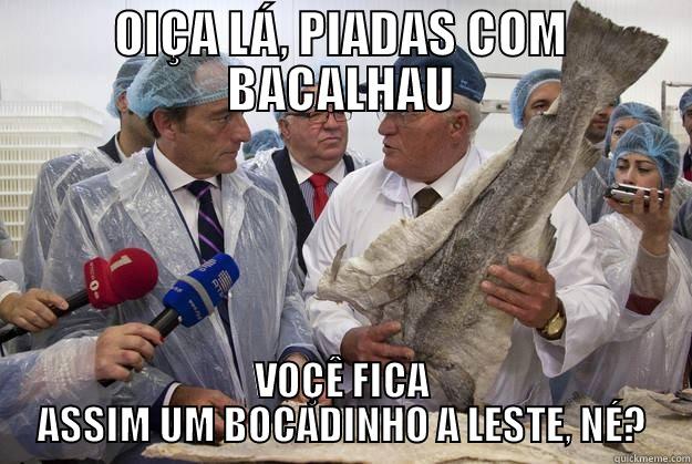 OIÇA LÁ, PIADAS COM BACALHAU VOÇÊ FICA ASSIM UM BOCADINHO A LESTE, NÉ? Misc