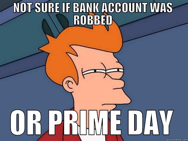 Amazon Prime Day - NOT SURE IF BANK ACCOUNT WAS ROBBED OR PRIME DAY Futurama Fry