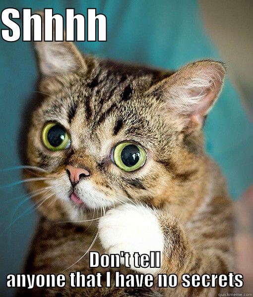 lil bub secret - SHHHH                     DON'T TELL ANYONE THAT I HAVE NO SECRETS Misc