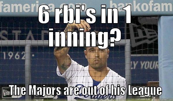 6 RBI'S IN 1 INNING? THE MAJORS ARE OUT OF HIS LEAGUE Misc