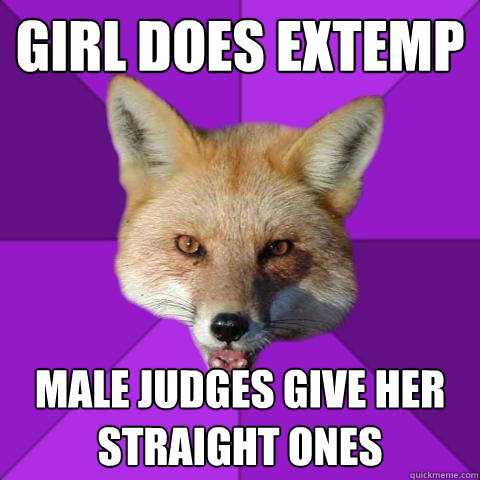girl does extemp male judges give her straight ones  Forensics Fox