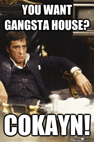 you want gangsta house? cokayn! - you want gangsta house? cokayn!  Tony montana cocaine