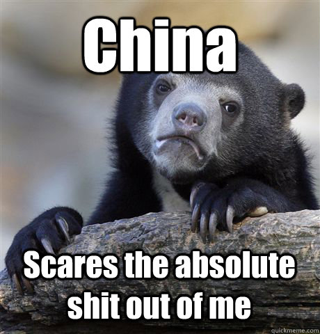 China Scares the absolute shit out of me  Confession Bear