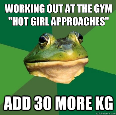 Working out at the gym
