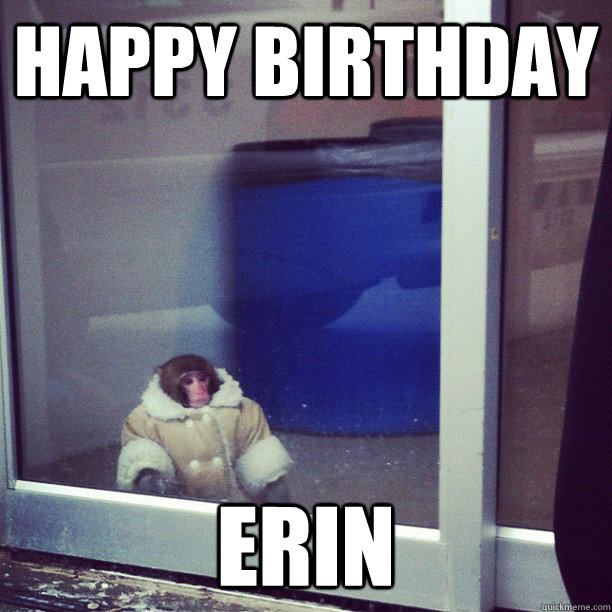 HAPPY BIRTHDAY ERIN - HAPPY BIRTHDAY ERIN  Ikea Monkey