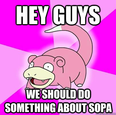 hey guys we should do something about sopa - hey guys we should do something about sopa  Slowpoke