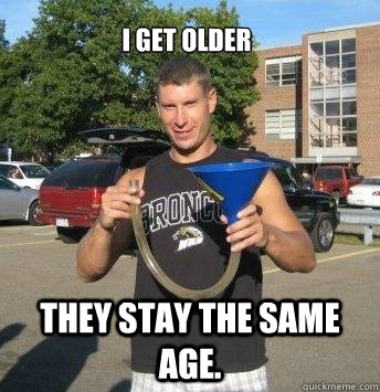 I GET OLDER THEY STAY THE SAME AGE.  