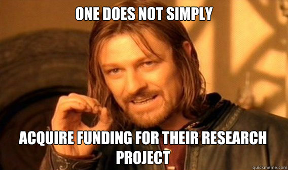 ONE DOES NOT SIMPLY ACQUIRE FUNDING FOR THEIR RESEARCH PROJECT   One Does Not Simply