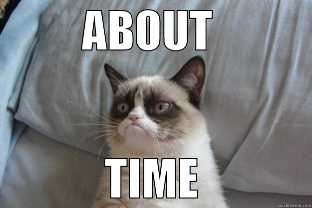 ABOUT  TIME Grumpy Cat
