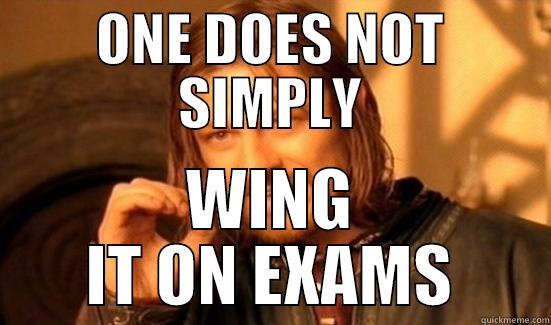 ONE DOES NOT SIMPLY WING IT ON EXAMS Boromir