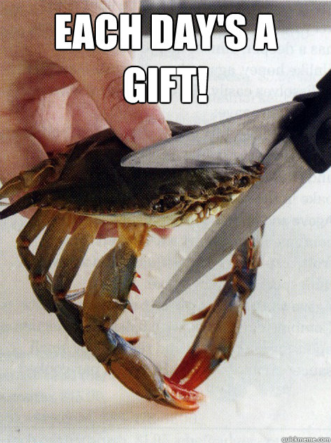 Each Day's a gift!  - Each Day's a gift!   Optimistic Crab