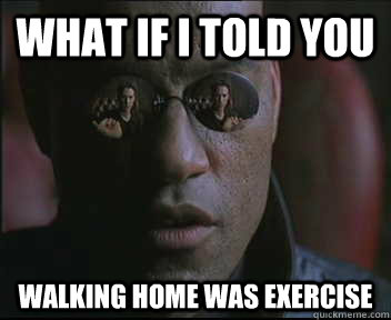 What if I told you walking home was exercise  Morpheus SC